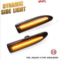 ไฟเลี้ยวไดนามิกส์2ชิ้นตัวทวนชุดสัญญาณไฟ LED สัญญาณไฟข้างสำหรับ Jaguar X-Type 2002 - 2009 Qfol7x