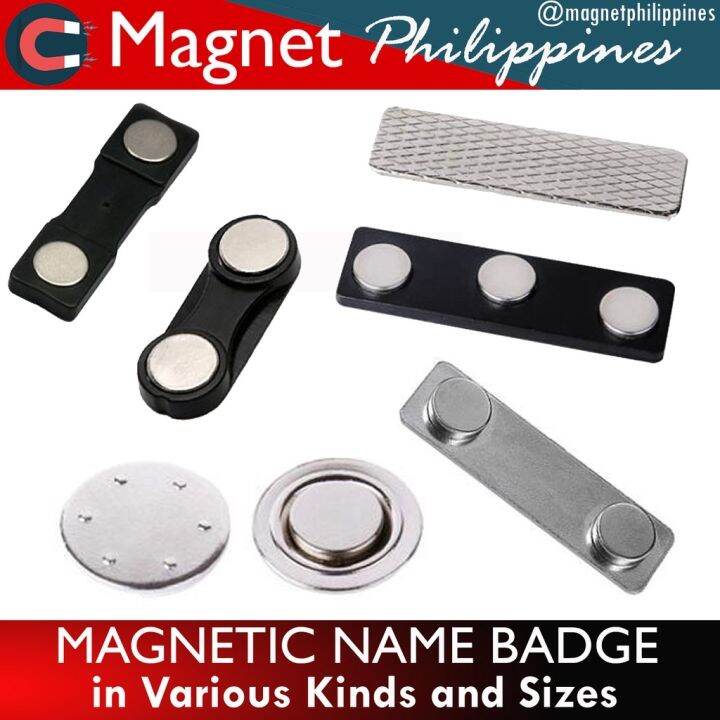 1 Pair/Set Magnetic Name Plate Badge VARIATIONS Name Tag Fastener w ...