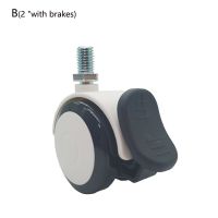 2 Inch Universal Caster Mute Chair Wheel M10 Heavy Duty Swivel Castor Replace Furniture Wheels Rollers Rubber Brake Furniture Protectors  Replacement