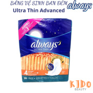 Băng Vệ Sinh Dùng Ban Đêm ALWAYS Ultra Thin Advanced Protection 38 Pads