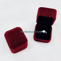 bdfszer 012A Simple velvet flip cover single ring box small and exquisite knot wedding ceremony exchange props first jewelry box high-end