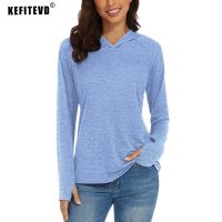 KEFITEVD Quick Dry Womens UPF 50 Long Sleeve T-Shirts Skin UV Protection Swim Outdoor Hiking Shirts Workout Run Pullover Tops