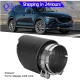 【 Immediate delivery 】 Carbon Fiber 80mm Inlet 101mm Outlet Tail Throat Stair Sided Matte Exhaust Pipe Tip Fit for Mazda CX5 CX4 Silver