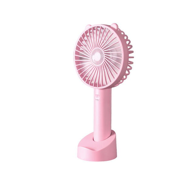 Mini Handheld Portable Fan Usb Rechargeable Battery Cooling Desktop with Separable Base Phone Bracket 3 Modes for Travel Outdoor