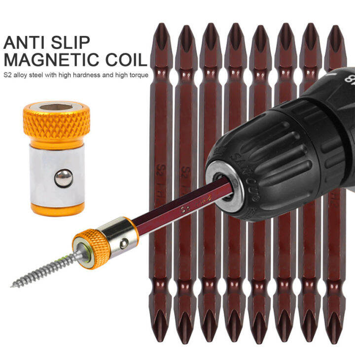 ชุดดอกสว่านสำหรับข้อต่อไขควง-ph2-10ชิ้นความแม่นยำของดอกสว่านด้ามหกเหลี่ยมเครื่องมือทางไฟฟ้า-ma-gnetic