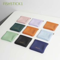 Fishstick1 กระเป๋าใส่เหรียญหนัง Pu ขนาดเล็กแบบพกพาหลากสีสัน