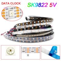 5V แอดเดรส SK9822 SMD 5050 RGB พิกเซลแอลอีดีแถบข้อมูล30/60/144 Leds/M และ C ยืดหยุ่นเทปแสงนีออน APA102