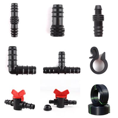 ；【‘； 5Pcs Garden 16Mm PE Pipe Connector LDPE Tubing Barb Fittings Agricultural Irrigation Tee Elbow Joints Garden Watering Adapter