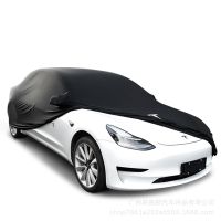 ✈ Suitable For Tesla Model 3/Y/X/S Stretch Skinny Car Covering Velvet Car Cover