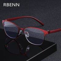 Rbenn Retro Metalen Cat Eye Leesbril Vrouwen Blauw Licht Blokkeren Presbyopie Brillen Met Dioptrie 1.0 1.5 2.0 2.5 3.0 3.5