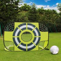 Soccer Goal Net Nylon Foldable Football Gate Impact-Resistant Grass Green Football Goal Hollow Unbreakable Children Soccer Goal