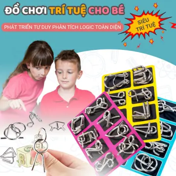 8PCS/Set Materials Metal Puzzle Wire IQ Mind Brain Teaser Puzzles Toy for  Children Adults 