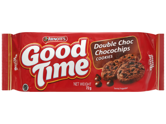 Bánh quy socola arnott s goodtime double choc chocochips cookies gói 72g - ảnh sản phẩm 1