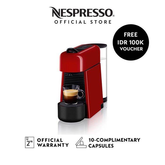 NESPRESSO Essenza Plus Coffee Machine, Red (Mesin Kopi) Lazada Indonesia
