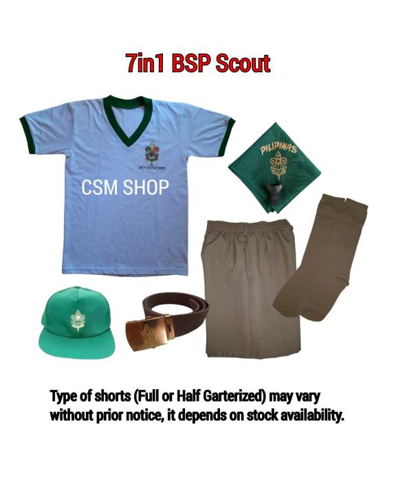 7in1 BSP Scout Set (boyscout Uniform With Cap) | Lazada PH