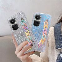 พร้อมสต็อกเคสโทรศัพท์สำหรับ OPPO Reno 10 Pro Plus 10Pro 10Pro + A78 A58 4G 5G เคสนิ่มเคสสมาร์ทโฟนแวววาวสวยงามพร้อมเคสกำไลข้อมือหนัง (ชาย) น่ารักสำหรับเด็กผู้หญิงสำหรับ Reno10 Reno10Pro โปร