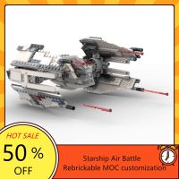 X-Wing Fighter Space War Weapon MOC 75218 Spaceship Battle Model Building Blocks Architecture DIY Education Assembly Model Toys