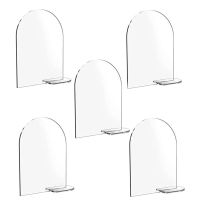 5 Sets Clear Arch Acrylic Sign with Stand Guest Name Tag Round Top Acrylic Table Numbers Place Card for SEAT Card for