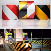 10cm X 10m Self-Adhesive PET Reflective Sticker Warning Strip Decal Corrosion Resistance Safety Cones Tape