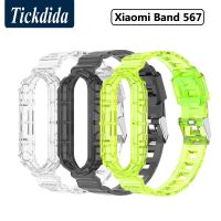 hengilcevwf494 Transparent Sports Strap for Xiaomi Mi Band 7 Wristband Mi Band 6 5 4 Silicone Strap