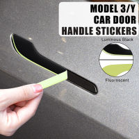 【Cw】Protector Sticker Door Handle Cover Auto Styling Accessorie Car Sticker 2022 Luminous Handle Kit For Tesla Model 3 Model. Yhot