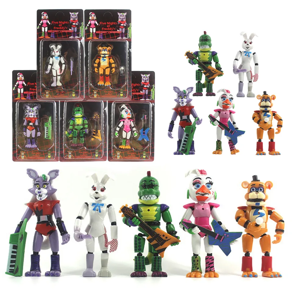 5PCS A Set Fnaf Five Nights at Freddy´s 5.5 Action Figures With Light Toys  Gift 