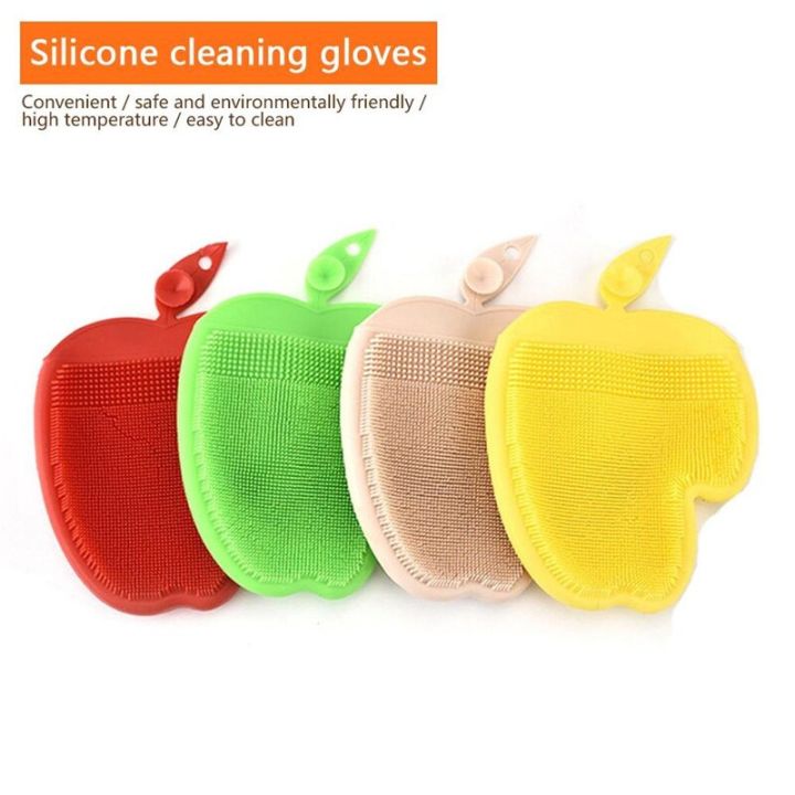 apple-shape-magic-silicone-dish-bowl-cleaning-gloves-scouring-pad-pot-wash-brush-potato-carrot-cleaner-kitchen-accessories-35-safety-gloves