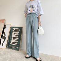 [COD] Wide-leg womens summer chiffon high-waist drape spring and autumn 2021 new casual loose straight-leg mopping suit