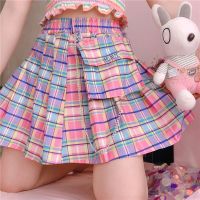 【CC】 2022 Y2k Kawaii Pink Woman Skirts A Pleated Gothic Womens