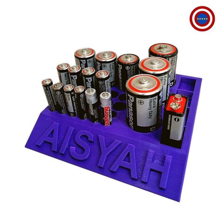 Battery Container Storage Tray Battery Holder Tray Fits AA AAA 9V C D