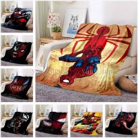 Spiderman  Blanket Avengers Bedroom Venom Cartoon Anime Superman Hero Boy Living Room Sofa 3D Printing Rectangular Bed Unique Flannel Soft Warm Hand Fleece Can Be Customized a66