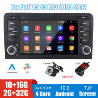 เครื่องเสียงรถยนต์เครื่องเล่น MP5 7นิ้วหน้าจอ Autoradio Android Carplay บลูทูธ GPS วิทยุ FM สเตอริโอ DVR กล้องสำหรับออดี้ A3 S3 RS3 2003-12