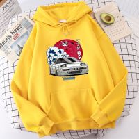 Japanese Car Waves Crane Red Sun Print Hoodies Male Comfortable Fashionsweatshirt Funny Loose Tops Novelty Hooded Hoodie Men Size Xxs-4Xl