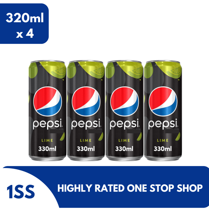 Pepsi Zero Sugar Lime, 320ml set of 4 | Lazada PH