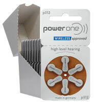 PowerOne P312 Hearing Aid Batteries 60PCS10 Cards 1.45V 312 312A A312 PR41 Zinc Air Battle For BTE CIC RIC OE Hearing Aids