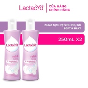 Bộ 2 chai Dung Dịch Vệ Sinh Phụ nữ Lactacyd Soft & Silky Dưỡng Ẩm 250ml