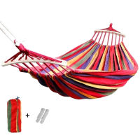 190x150cm Hanging Hammock With Spreader Bar Doublesingle Strong Swing Chair Travel Camping Sleeping Bed Outdoor Furniture