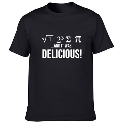 Funny Print I Ate Some Pie And It Was Delicious Math T-Shirt Summer Casual Short Sleeve Streetwear Hip Hop T Shirts Men