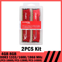 DDR3 8GB 16GB 2X4GB (2X8GB) ชุด RAM 2133MHZ 1866MHz 1600MHz 1333MHz เดสก์ท็อป RAM 240Pins 1.5V DIMM HyperX Fury PC Dual Channel Memory Module-สีแดง