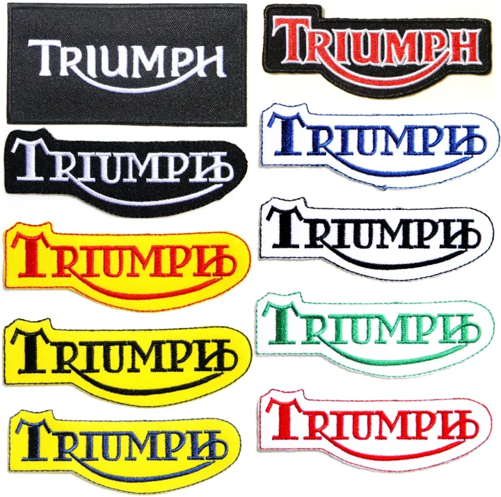 🔥 TRIUMPH 🔥 โลโก้ แข่ง มอเตอร์ไซต์ สติกเกอร์ ตัวรีด ตัวรีดติดเสื้อ ...