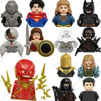 2023 Disney Superhero The Flash Building Blocks Dolls Superman Hawkman Bat Man Mini Action Figures Model Bricks Kids Toys Gifts