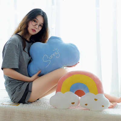 Fairy Rainbow Clouds Moon Plush Pillow Sofa Decorative Pillow Cushion Pillow