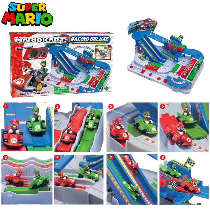 นำเข้า-epoch-games-mario-kart-racing-deluxe-vehicle-obstacle-course-พร้อม-mario-และ-luigi-kart-สำหรับอายุ-5-ปีขึ้นไป-ราคา-2-500-บาท