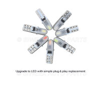 10ชิ้น T5ออโต้คาร์แดชบอร์ดไฟ2 3014 SMD อ่านแผงหน้าปัดโคมไฟไม่มีขั้วหลอดไฟ Led สีขาว12โวลต์ DC