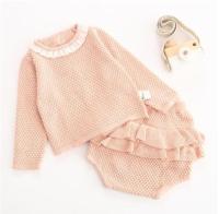 Brand Cotton Boys Girls Baby Knit Sweater Cardigan + Shorts Suit New  Autumn Winter Children Clothing Baby Clothes Suit