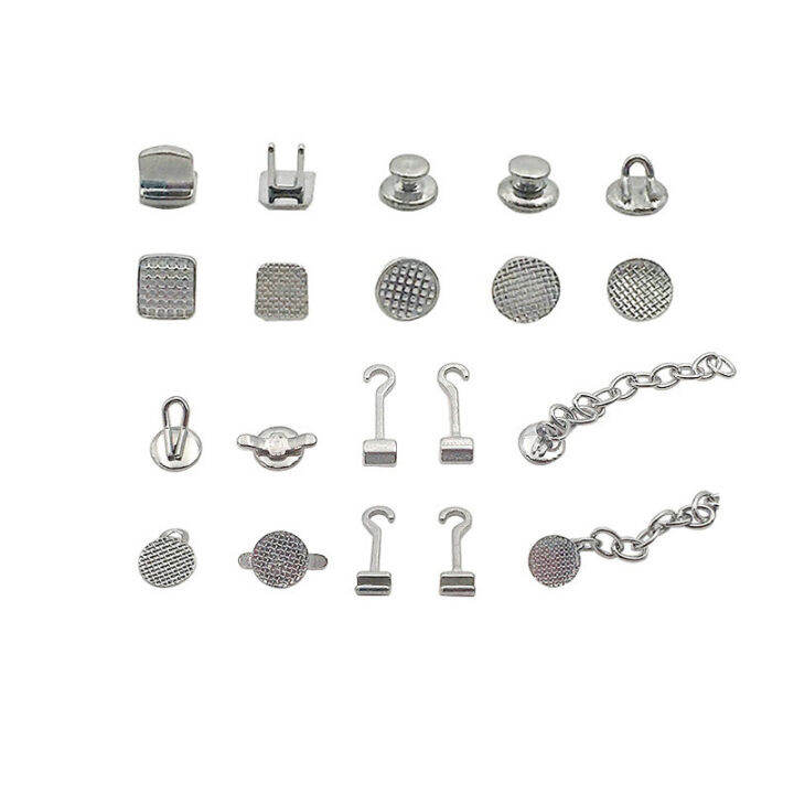 10 Types Metal Lingual Button Weldable Bondable Monoblock Traction