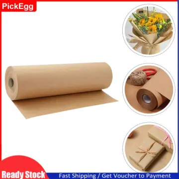 30 Meters Brown Kraft Wrapping Paper Roll for Wedding Birthday