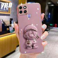 YBD ดีไซน์ใหม่ สำหรับ Infinix Smart 6 Plus เคส X6511B ขาตั้งสเตอริโอ3D หรูหราแฟชั่น Super Mario เคสโทรศัพท์น่ารัก