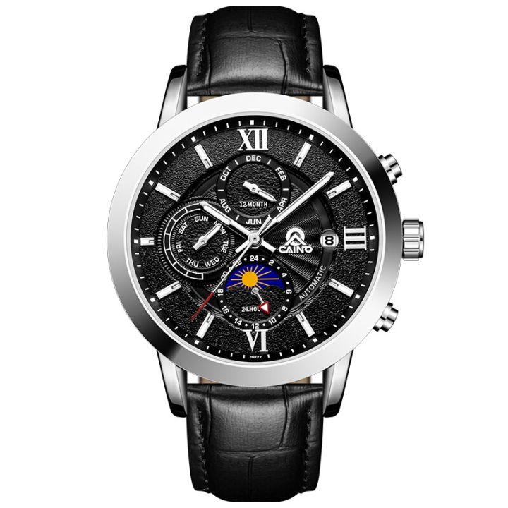 นาฬิกาข้อมือผู้ชายหนังแฟชั่นสำหรับผู้ชาย-ใหม่นาฬิกาข้อมือนาฬิกาข้อมือเล่นกีฬากลไกอัตโนมัติแบรนด์หรูนาฬิกาชาย-relogio-masculino-2023