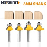 NXWIND 8MM Shank Corner Round Over Router Bit เครื่องตัดมิลลิ่งสําหรับงานไม้สําหรับ Wood Face Mill